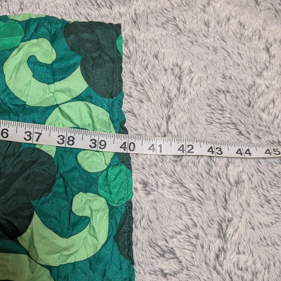 Alquema Green Smash Pocket Dress Midi  Crinkle Long Sleeve Floral Print 0 Small - Picture 5 of 12